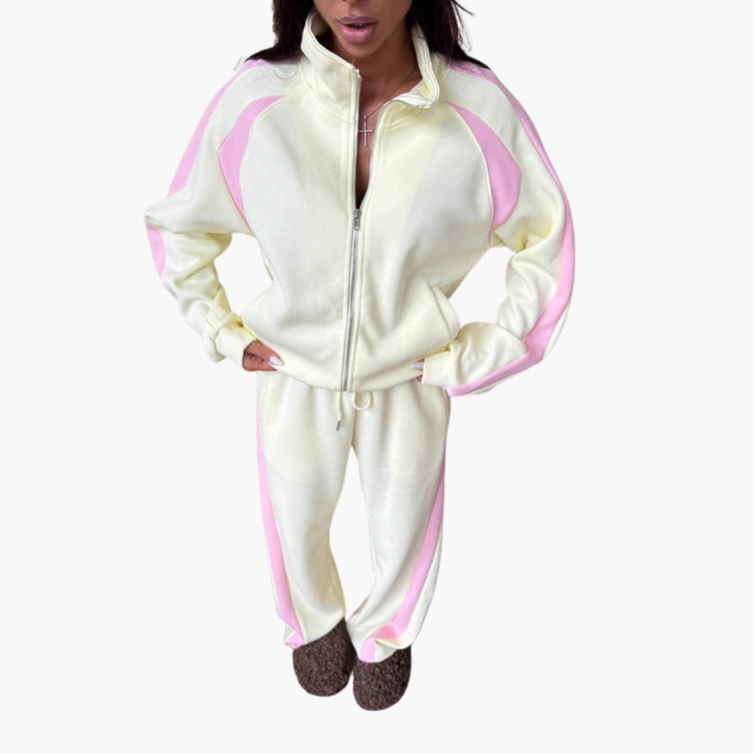 Ensemble survêtement femme avec veste zippée