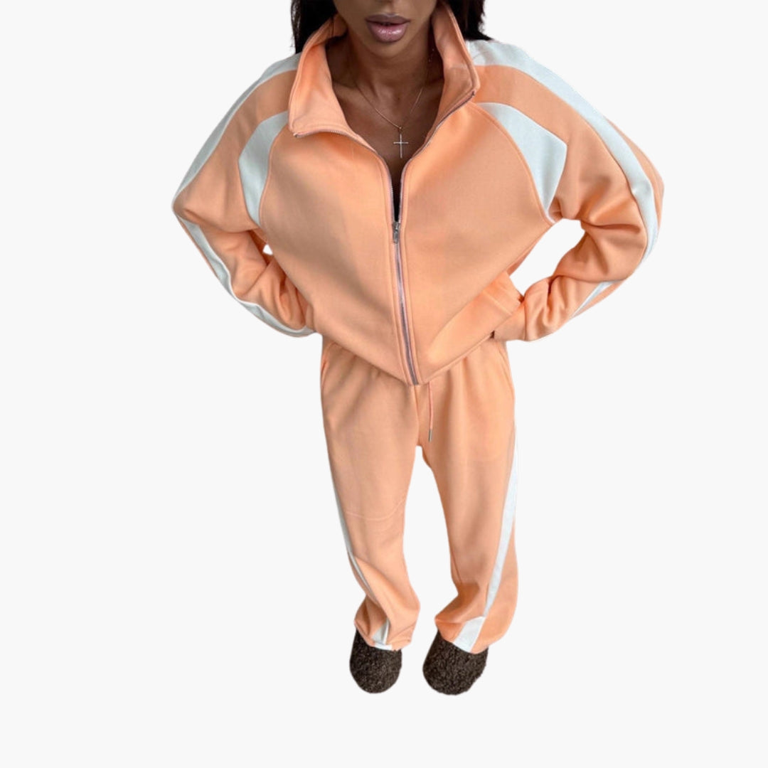 Ensemble survêtement femme avec veste zippée