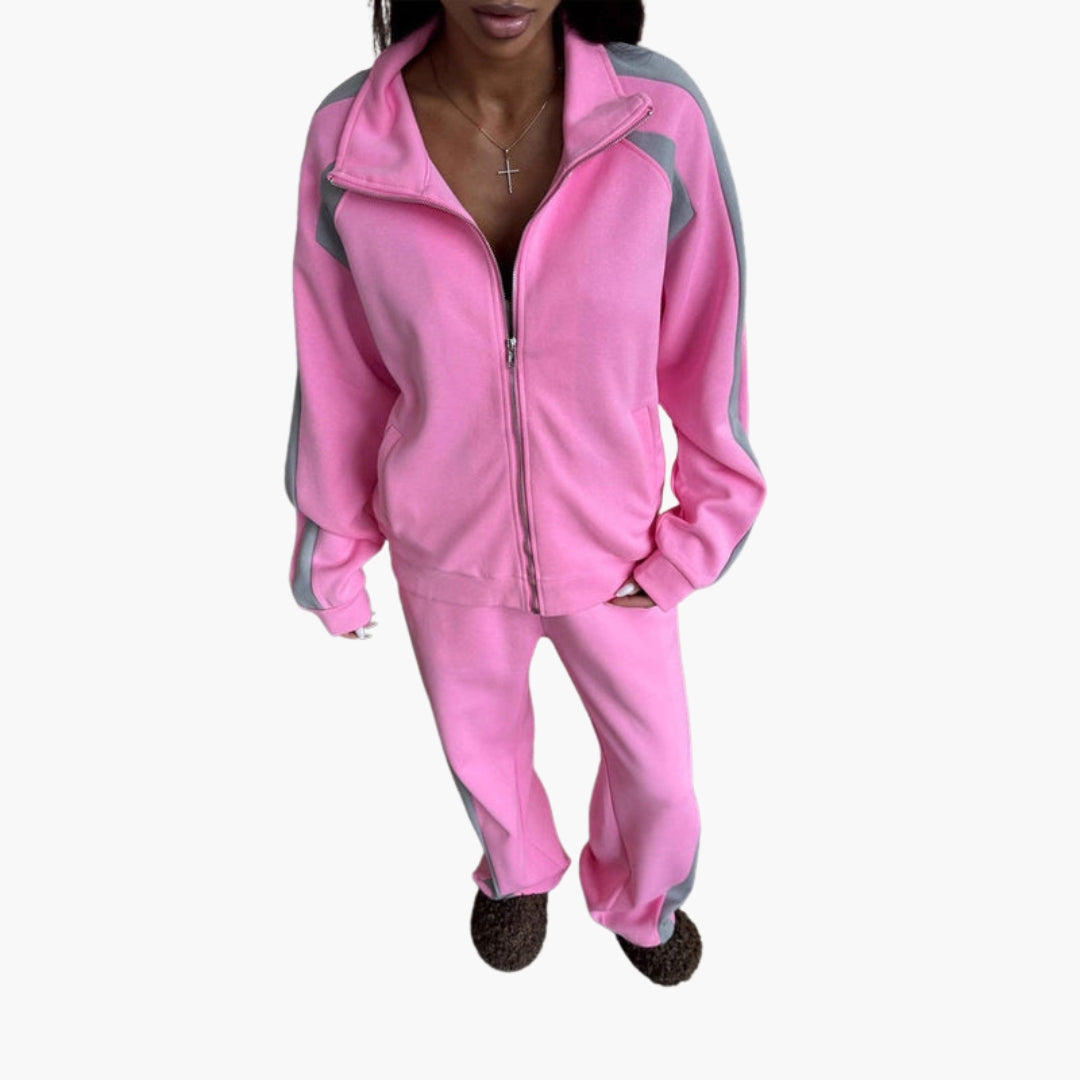 Ensemble survêtement femme avec veste zippée