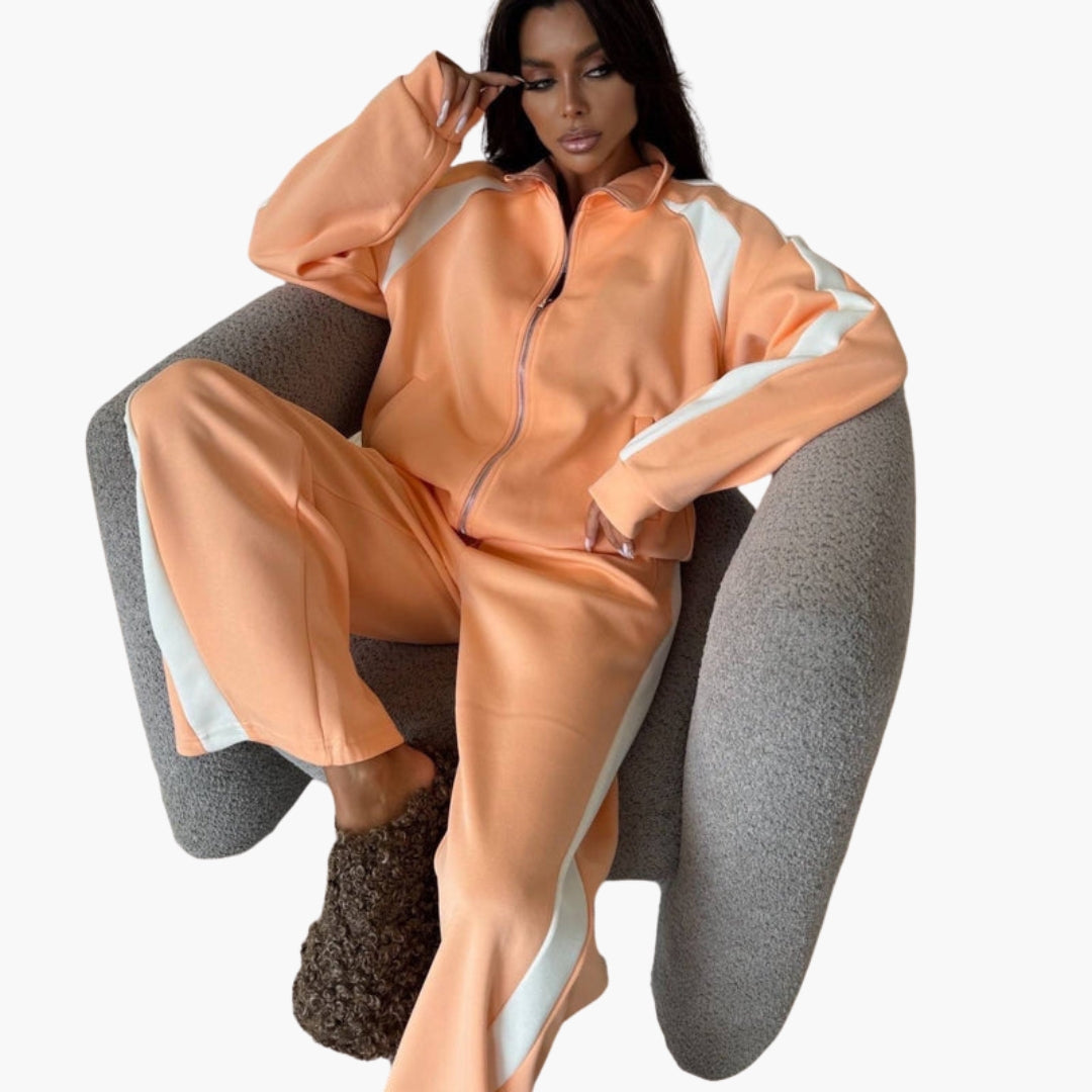 Ensemble survêtement femme avec veste zippée