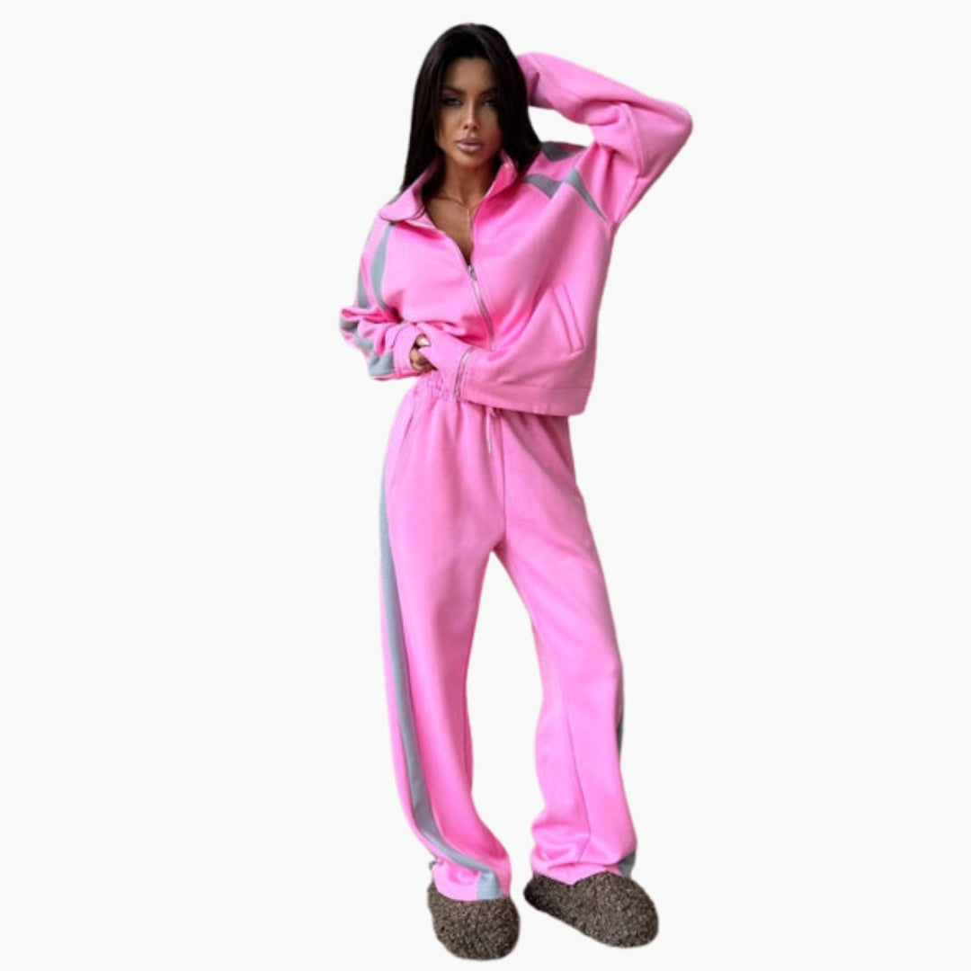 Ensemble survêtement femme avec veste zippée
