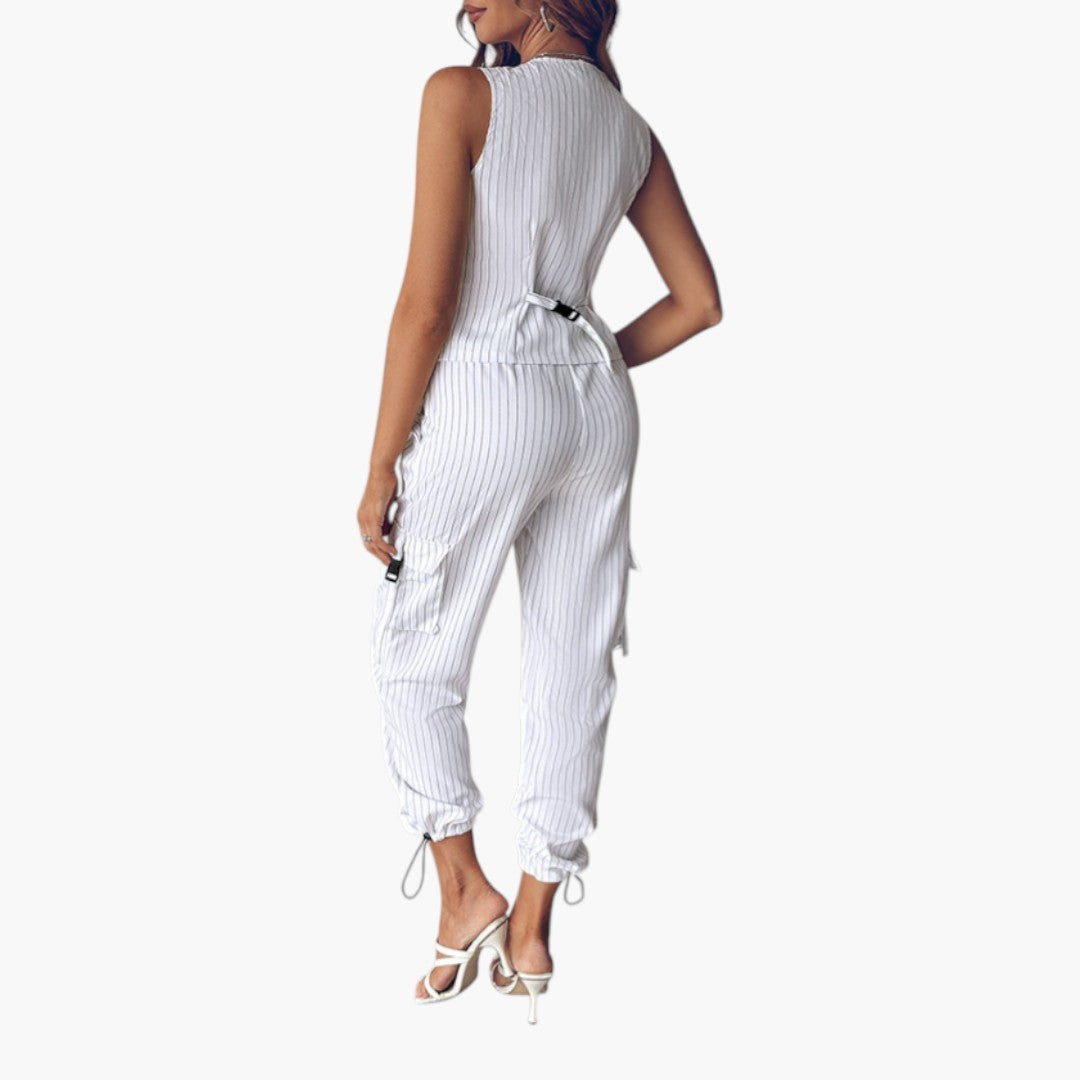 Conjunto sastre femenino de dos piezas con chaleco