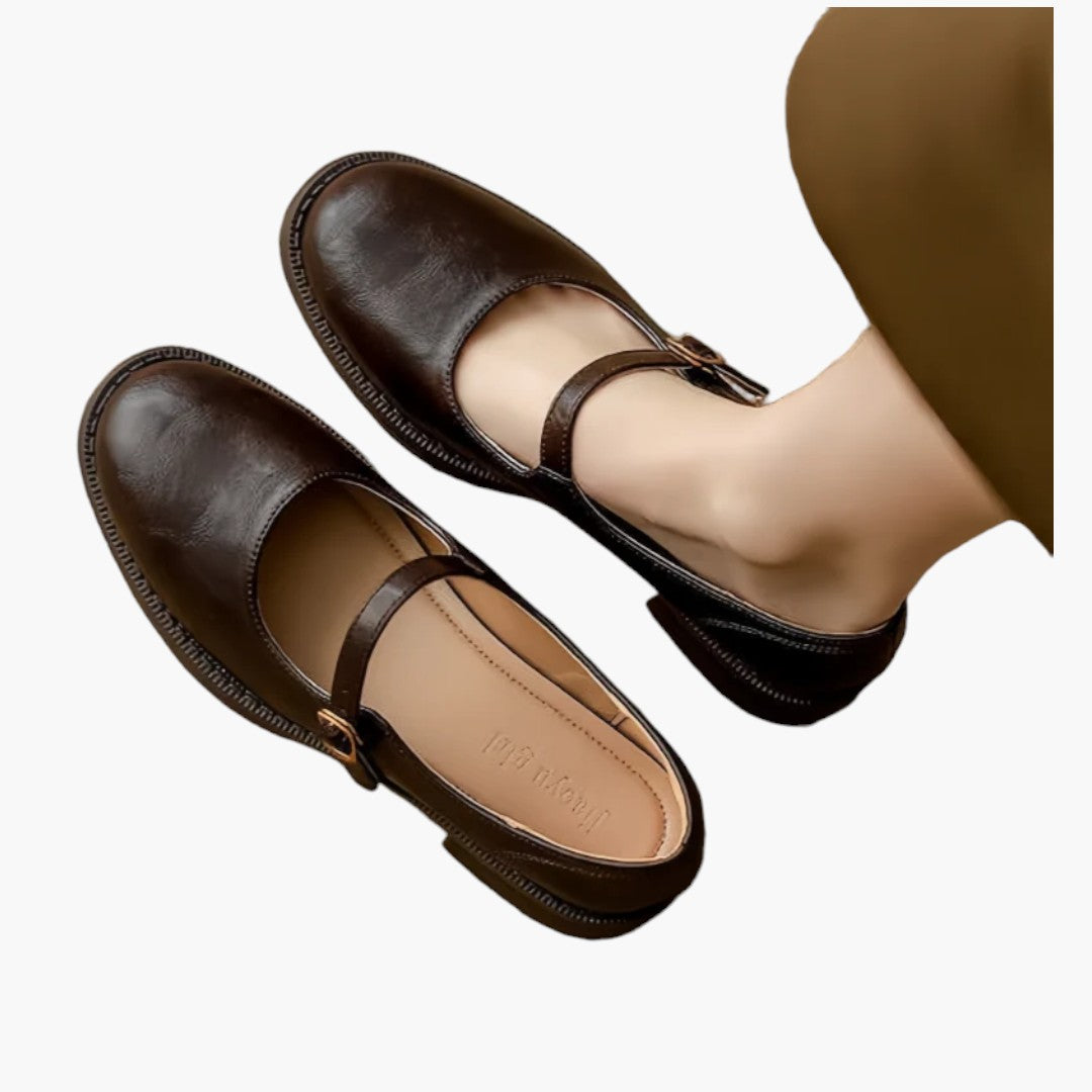 Femmes Chaussures Mary Jane avec Bride et Bas Talon Bloc