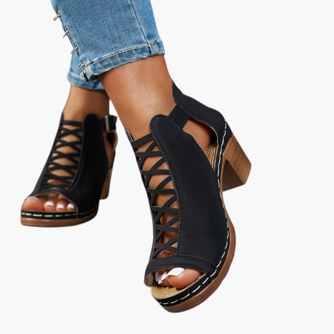 Damen Sandalen mit verstellbaren Riemen und gepolsterter Sohle