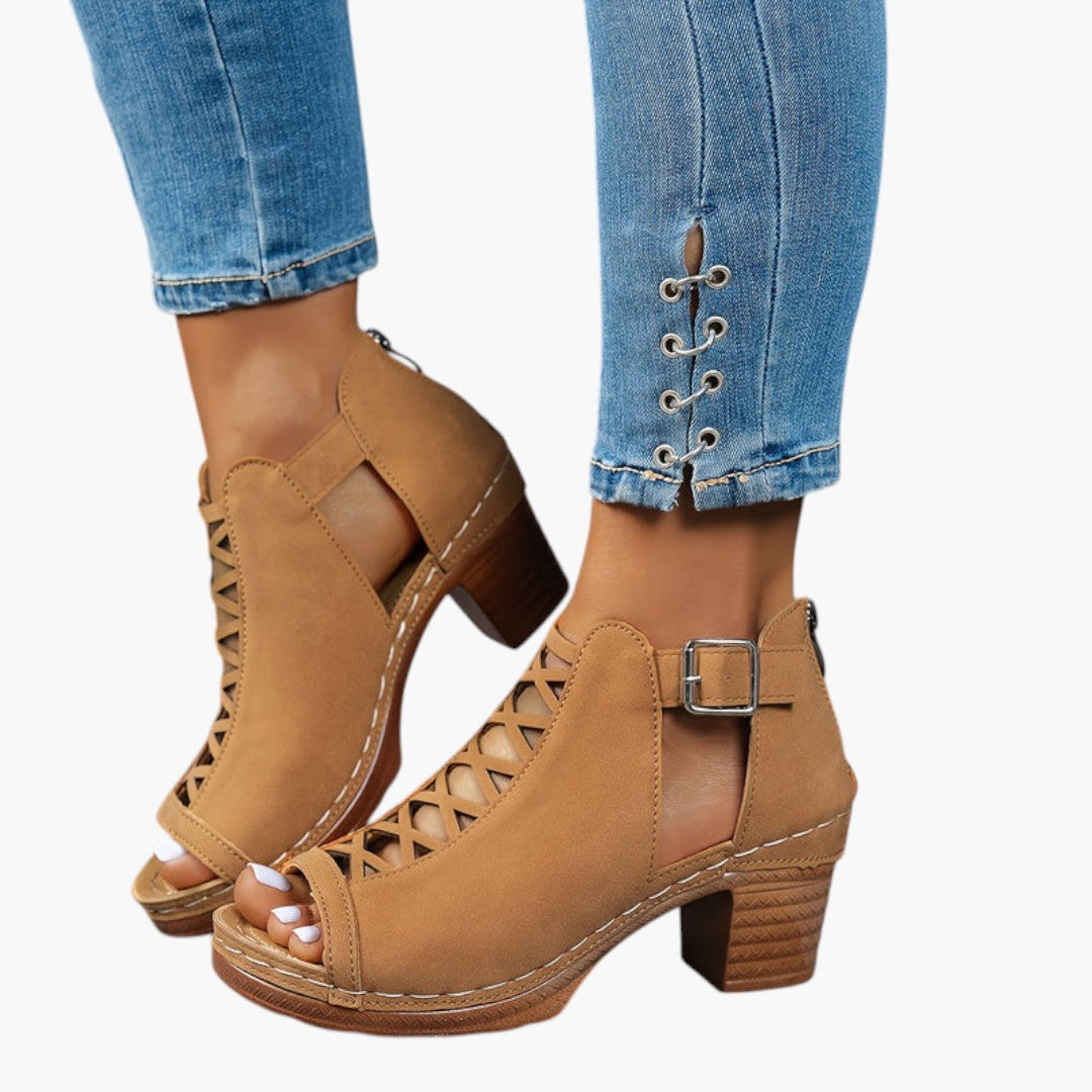 Damen Sandalen mit verstellbaren Riemen und gepolsterter Sohle