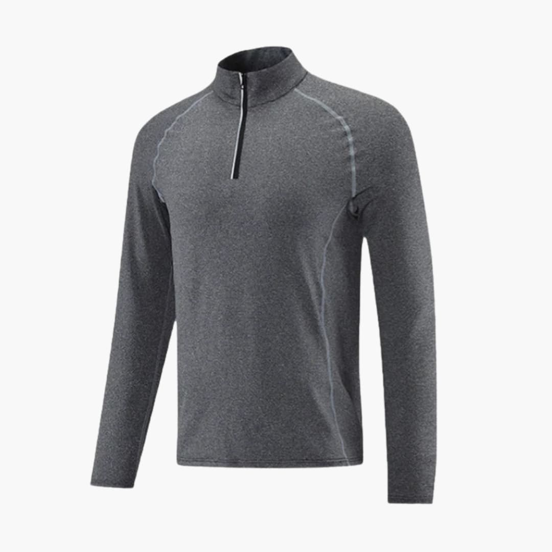 Haut d’entraînement pour homme avec demi zip et col montant