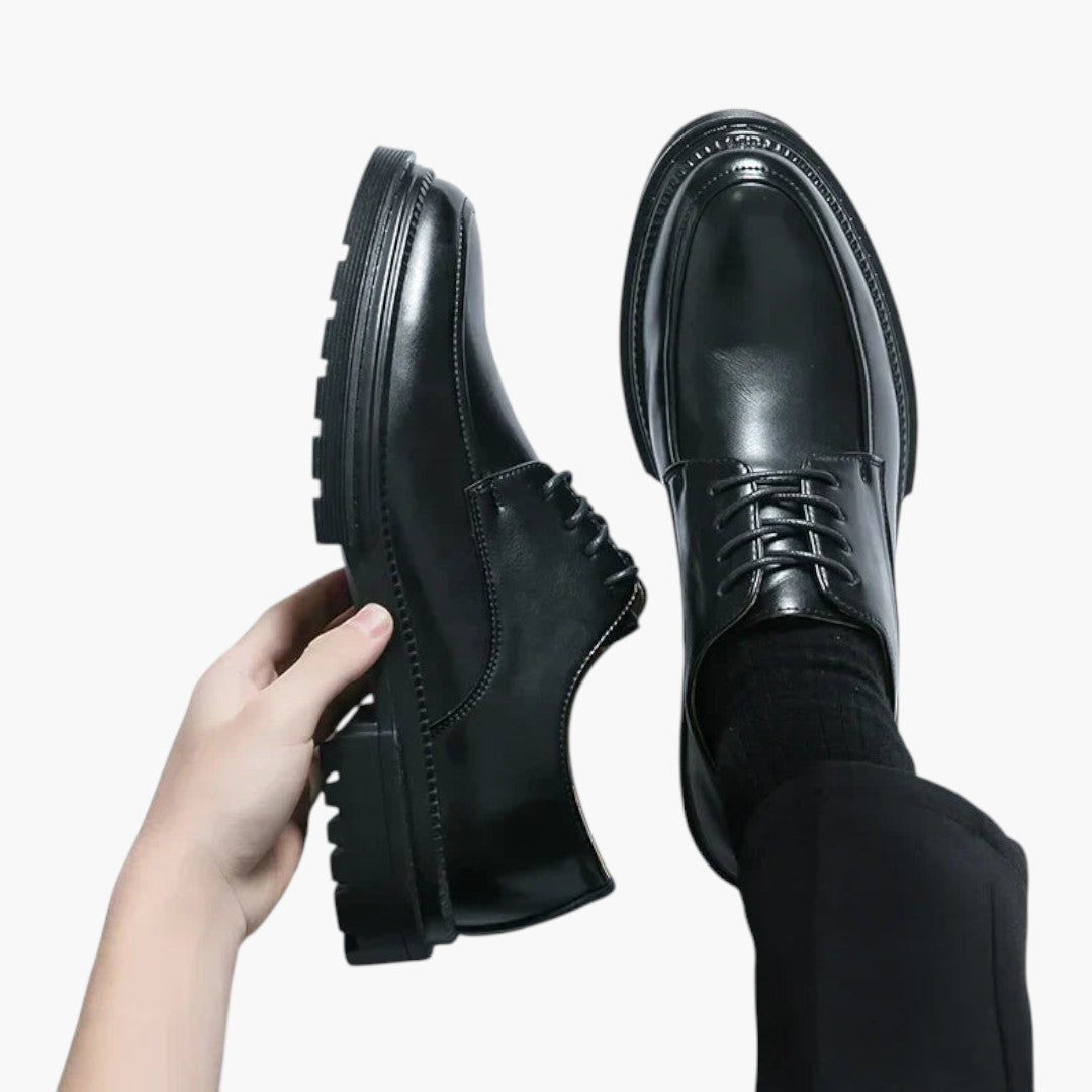 Męskie buty Oxford z sznurowaniem i gumową podeszwą