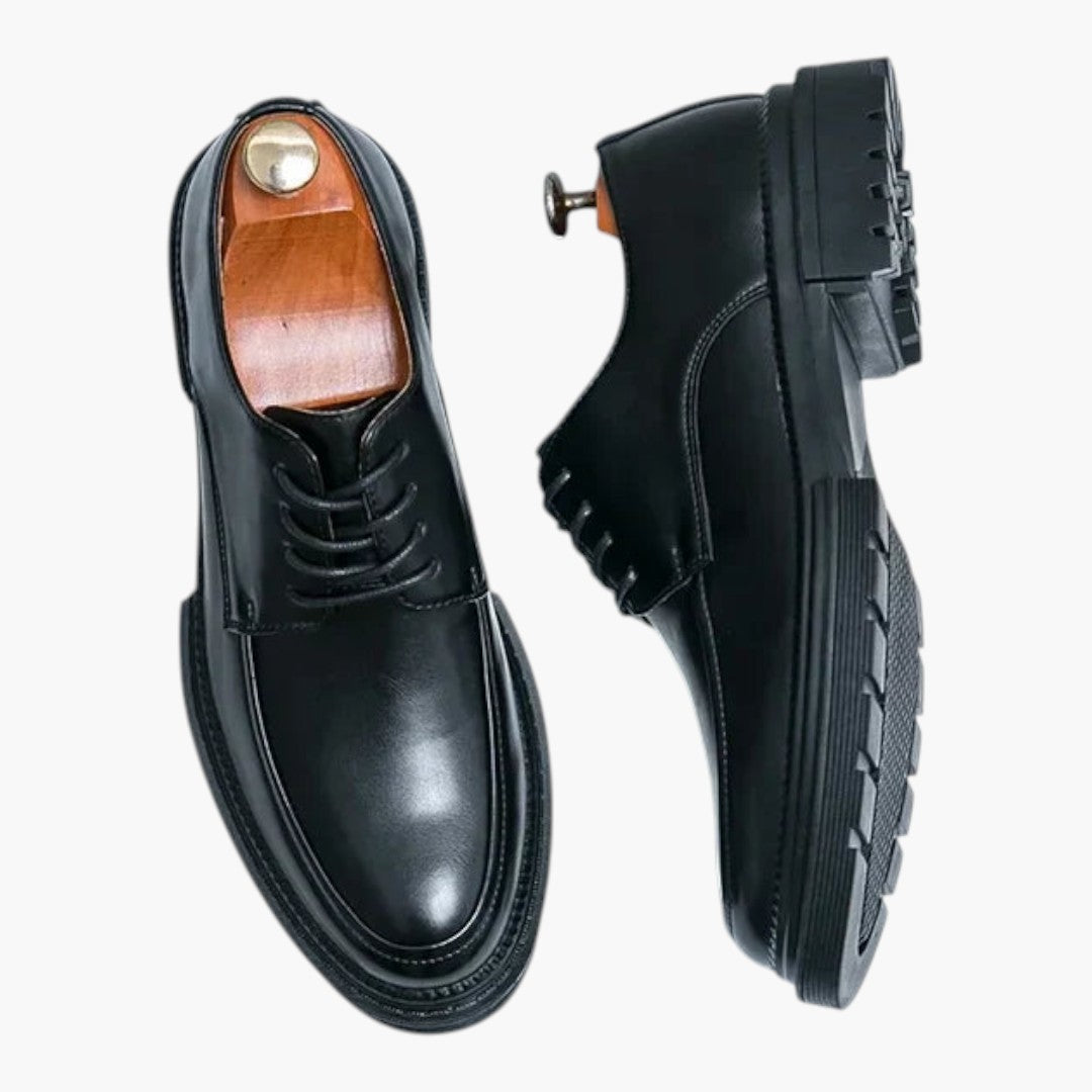 Męskie buty Oxford z sznurowaniem i gumową podeszwą