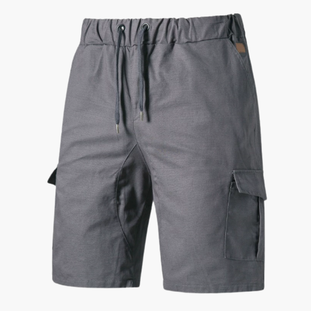 Herre afslappede cargo bermudashorts med snøre til weekenden