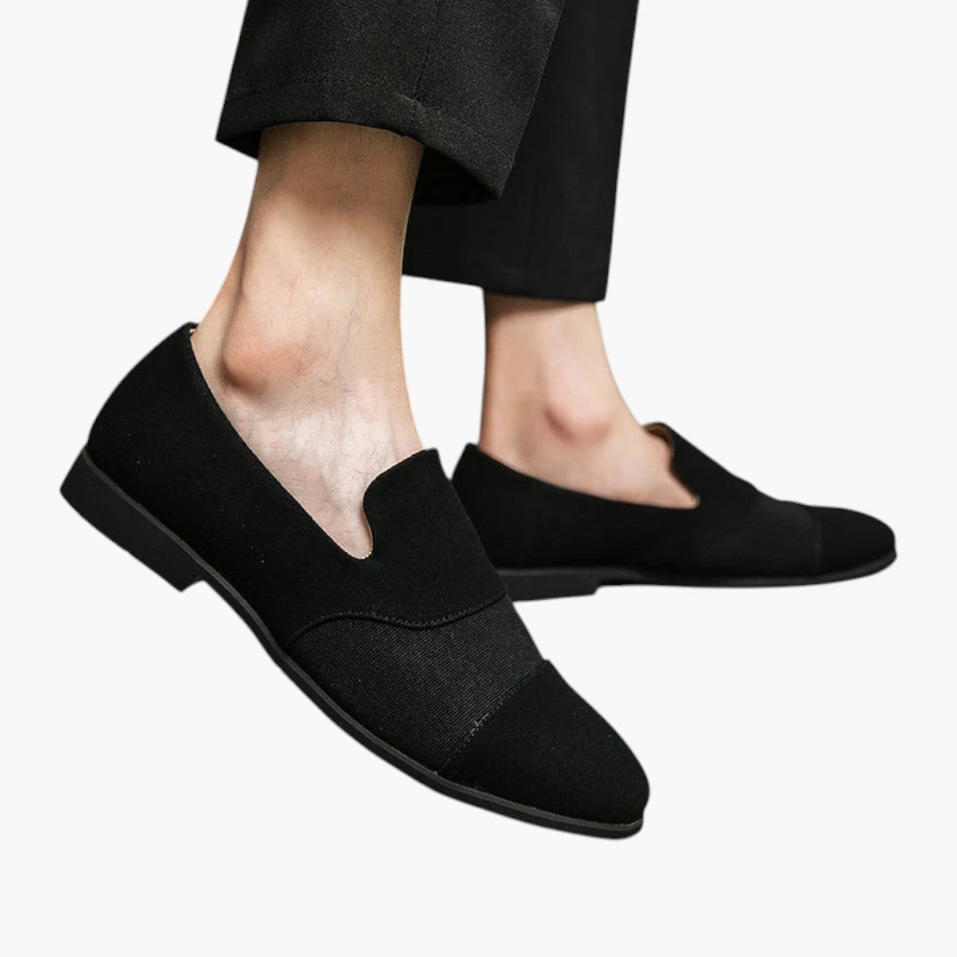 Hommes Mocassins avec Dessus en Cuir et Finition Givrée