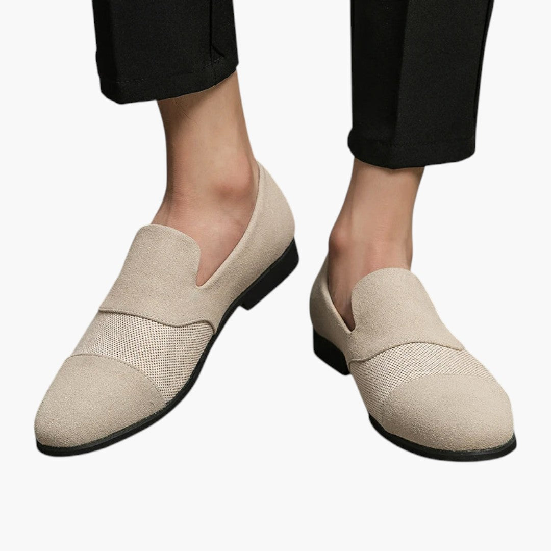 Hommes Mocassins avec Dessus en Cuir et Finition Givrée