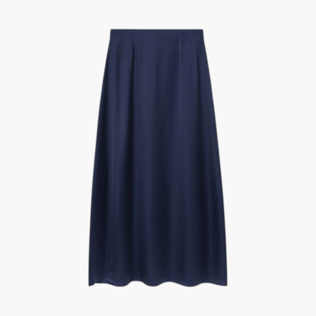 Saia Maxi Mulher com Cintura Alta e Bainha Direita