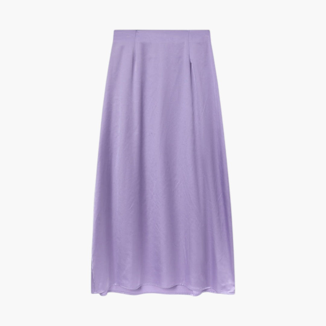 Saia Maxi Mulher com Cintura Alta e Bainha Direita