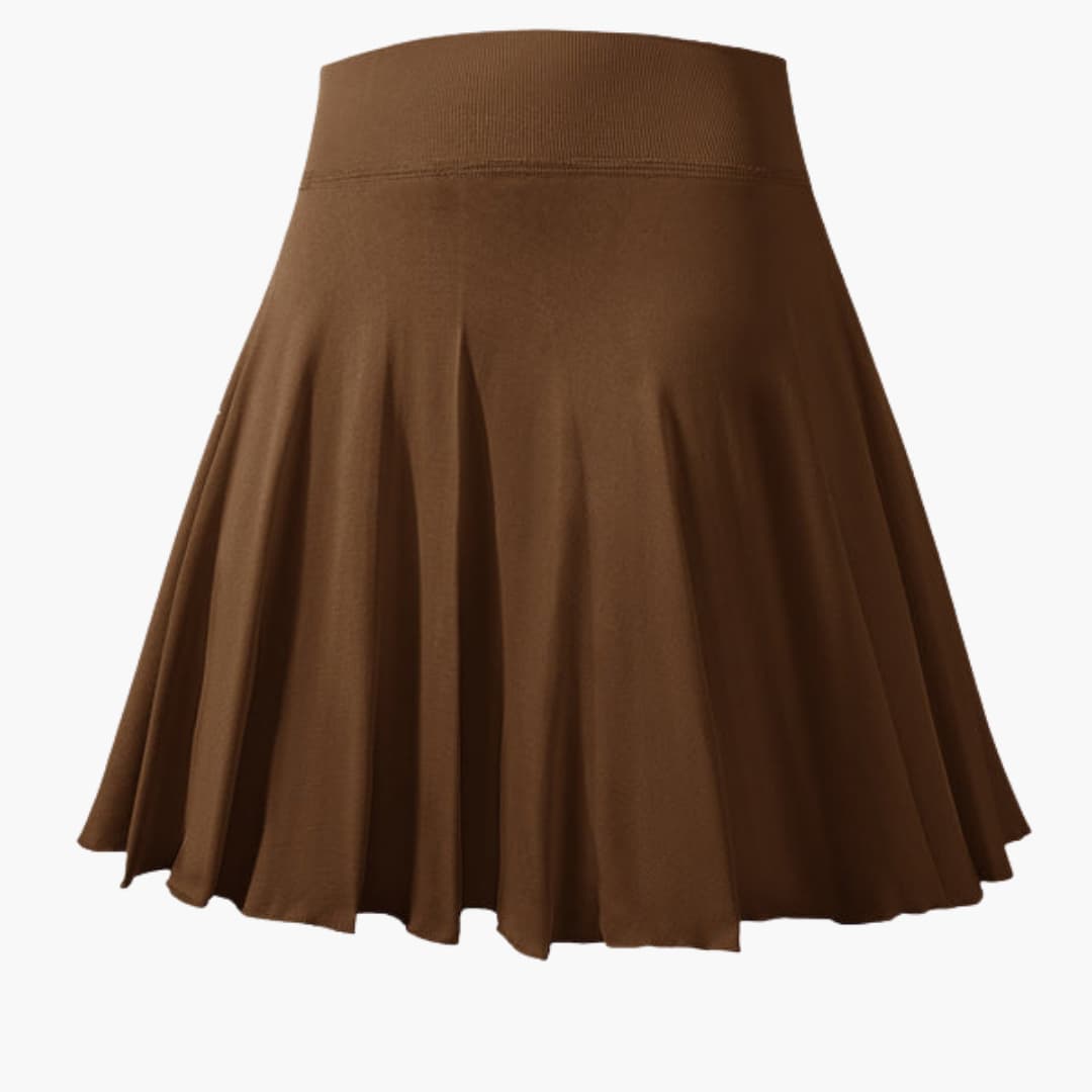 Jupe de sport plissée femme à taille élastique