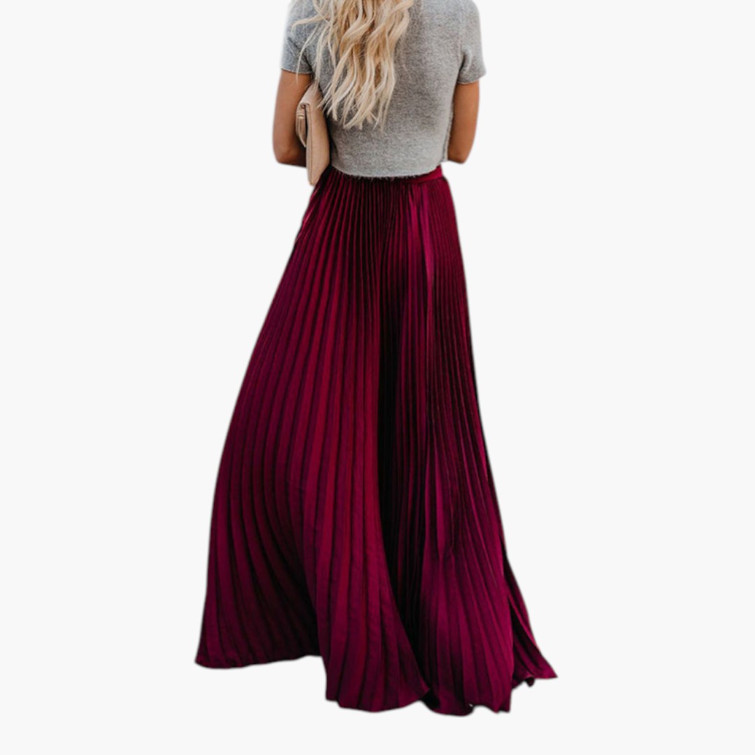 Jupe pour femme taille haute avec plis