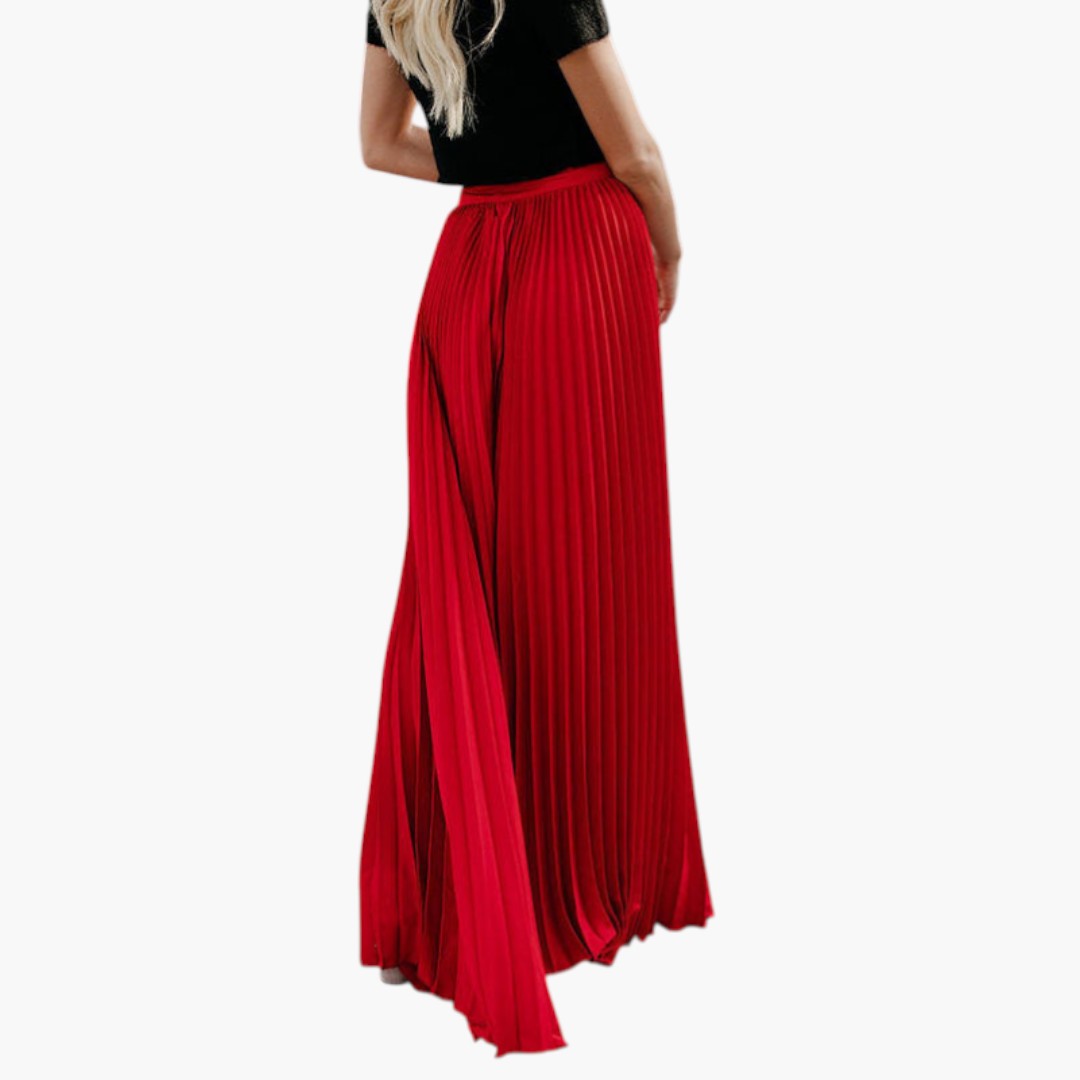 Jupe pour femme taille haute avec plis