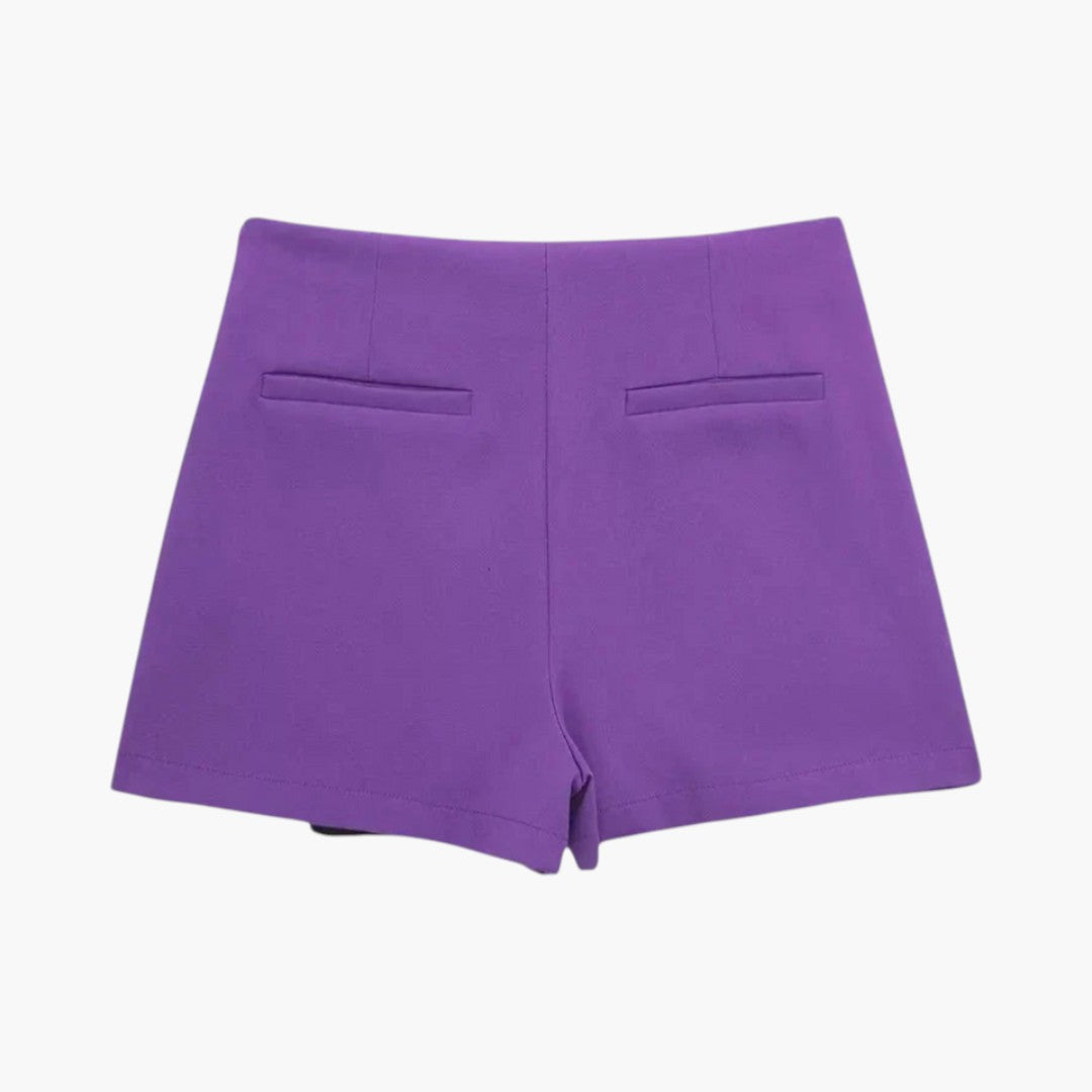 Jupe short femme avec devant croisé et short intérieur