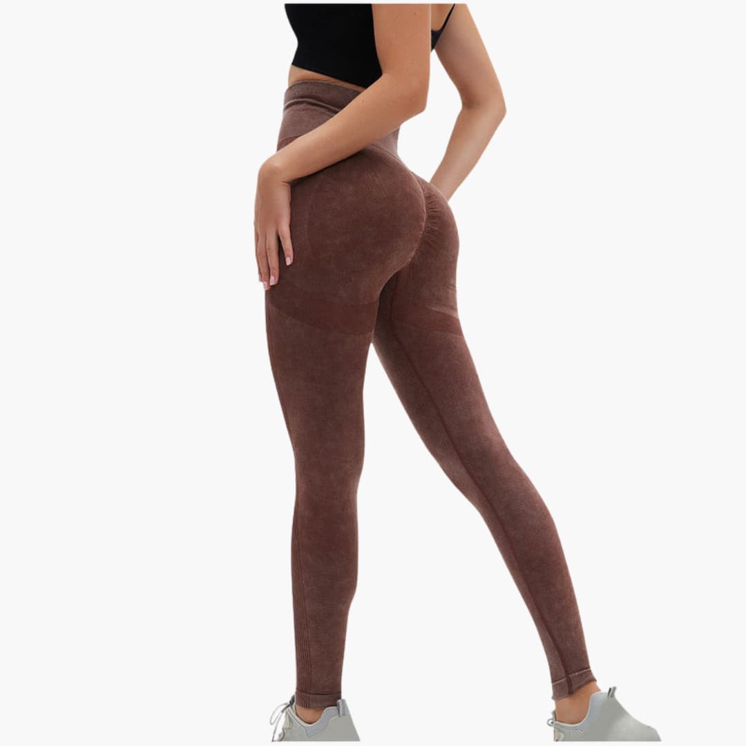 Legging de sport femme taille haute à maintien élastique