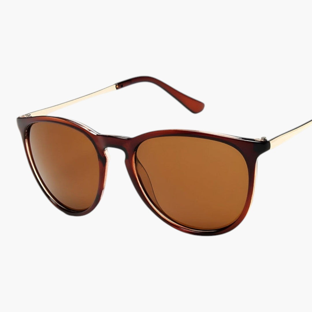 Damen-Sonnenbrille mit Cat-Eye-Form und Metallbügeln