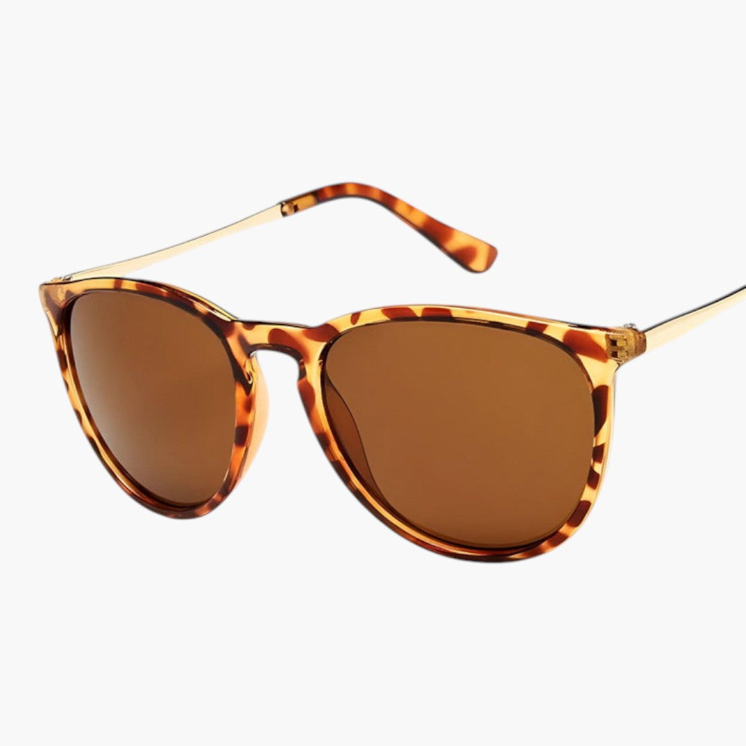 Damen-Sonnenbrille mit Cat-Eye-Form und Metallbügeln