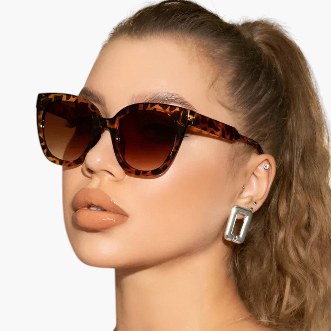 Damen-Sonnenbrille mit Cat-Eye-Form und dicker Fassung