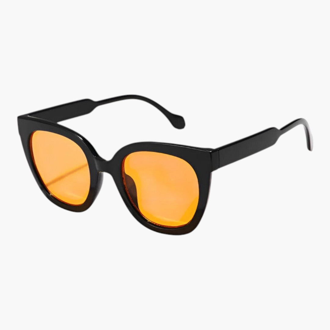 Damen-Sonnenbrille mit Cat-Eye-Form und dicker Fassung