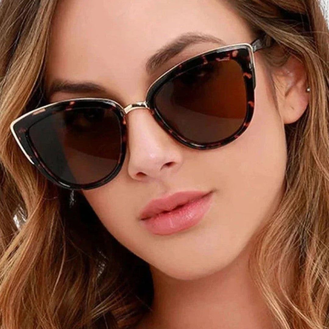 Lunettes de Soleil Femme avec Forme Cat Eye et Verres Dégradés