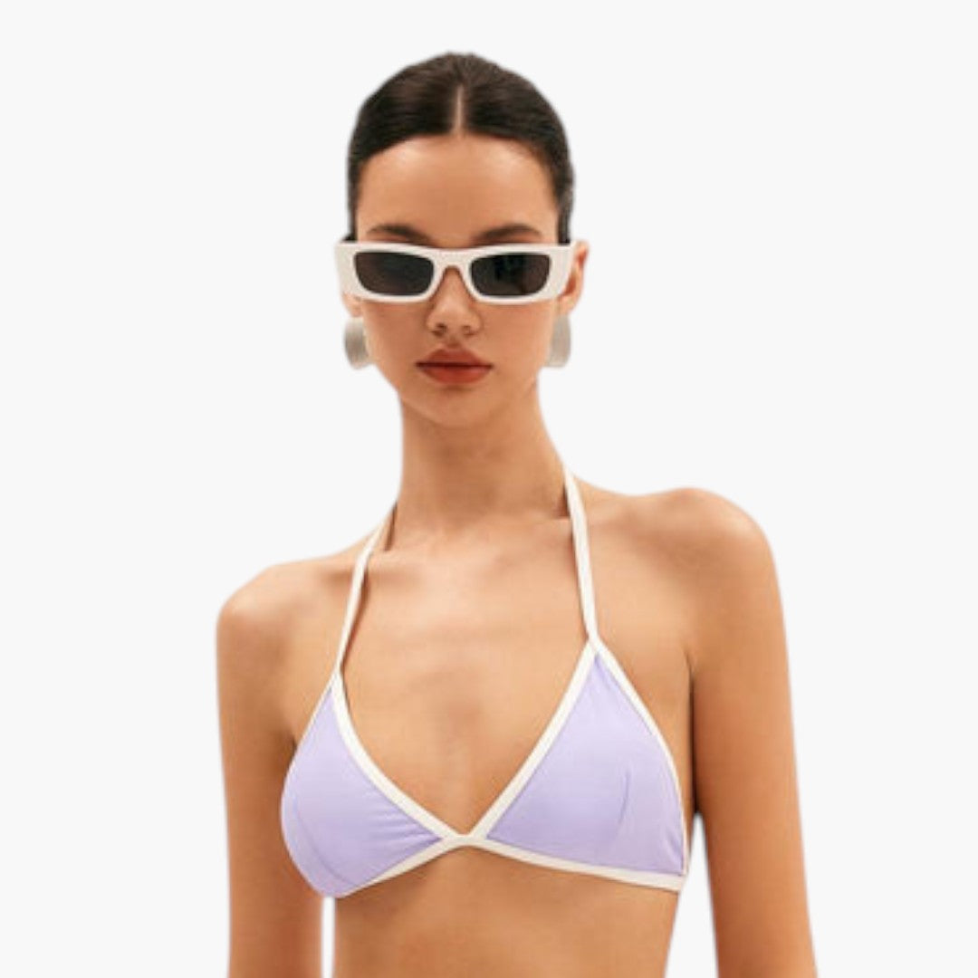 Women's Sunglasses with Square Frame and Wide Temples