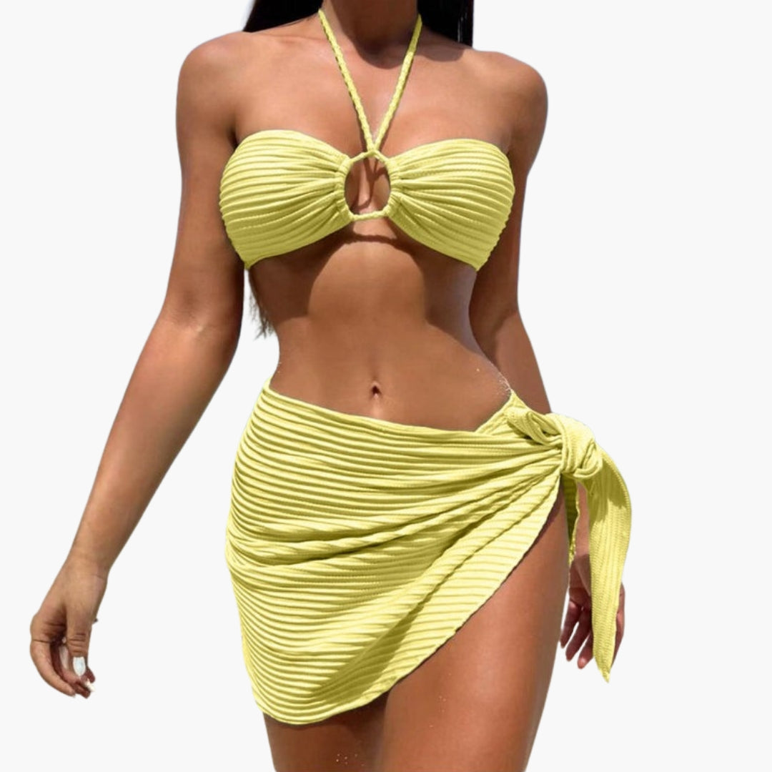 Badeanzug 2-teiliges Damen-Set mit Bikini-Ausschnitt