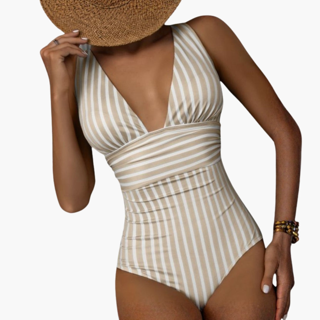 Maillot de bain une pièce femmes avec motif rayé