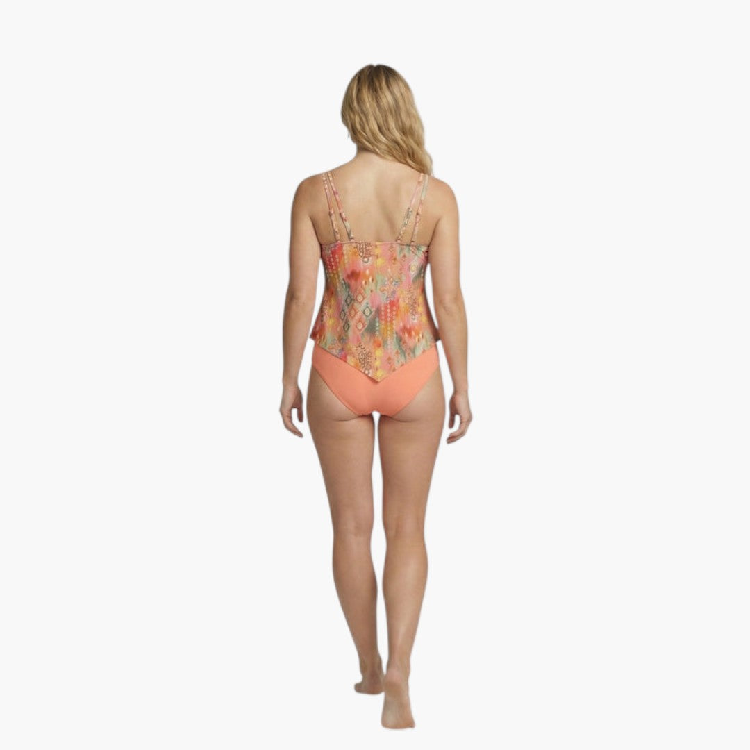 Maillot tankini femmes a bretelles fines et découpes