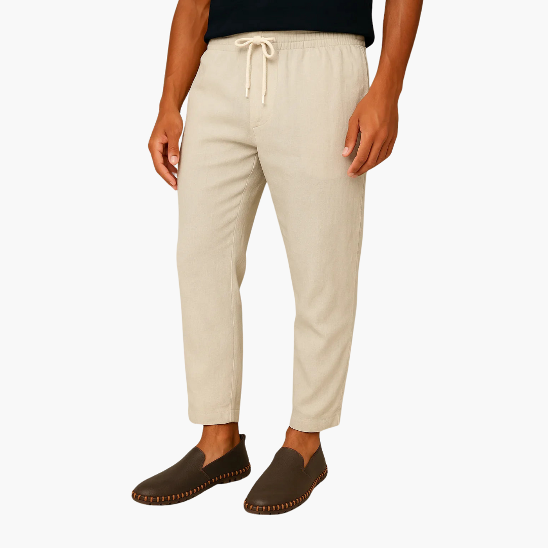 Herresko slip-on mokkasiner med syet sål
