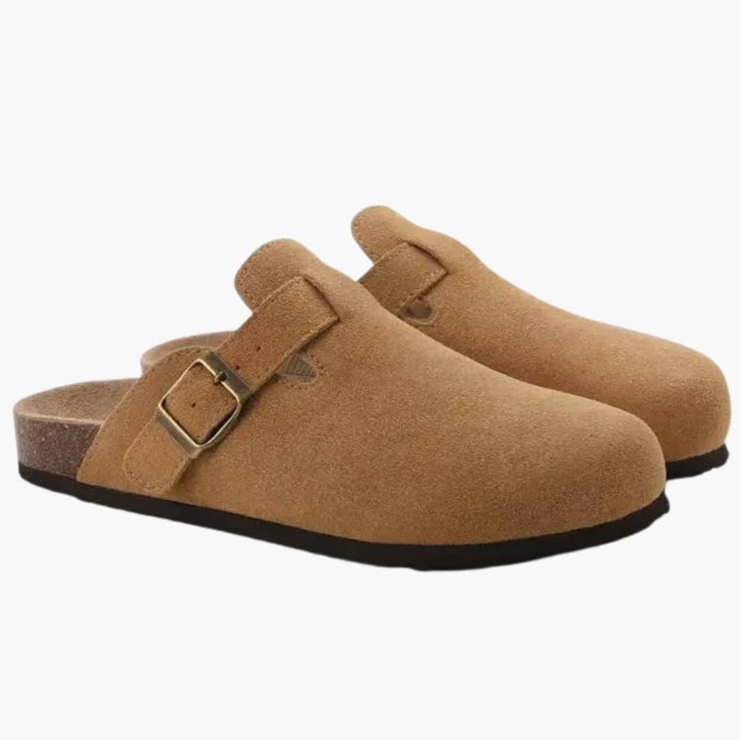 Mules sabots classiques pour homme avec semelle en liège et bride réglable