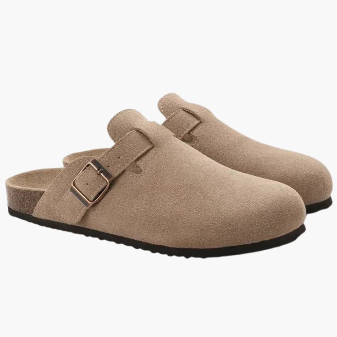 Mules sabots classiques pour homme avec semelle en liège et bride réglable