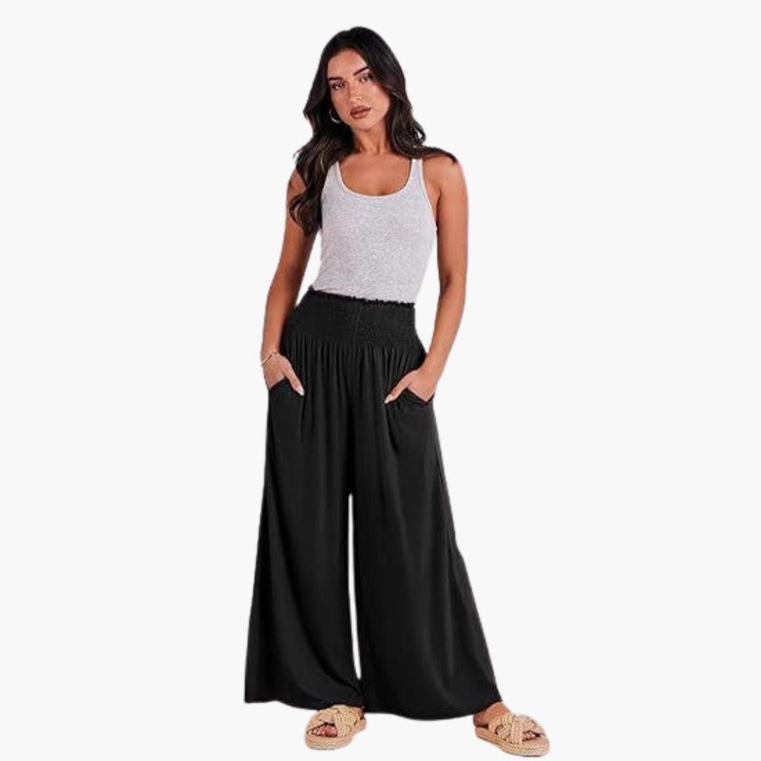 Pantalon Femme à Jambes Larges avec Coupe Ample