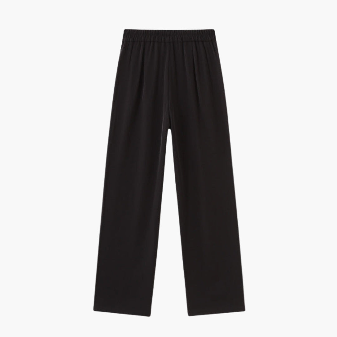 Women's Palazzo Trousers with Side Slit and Wide Leg