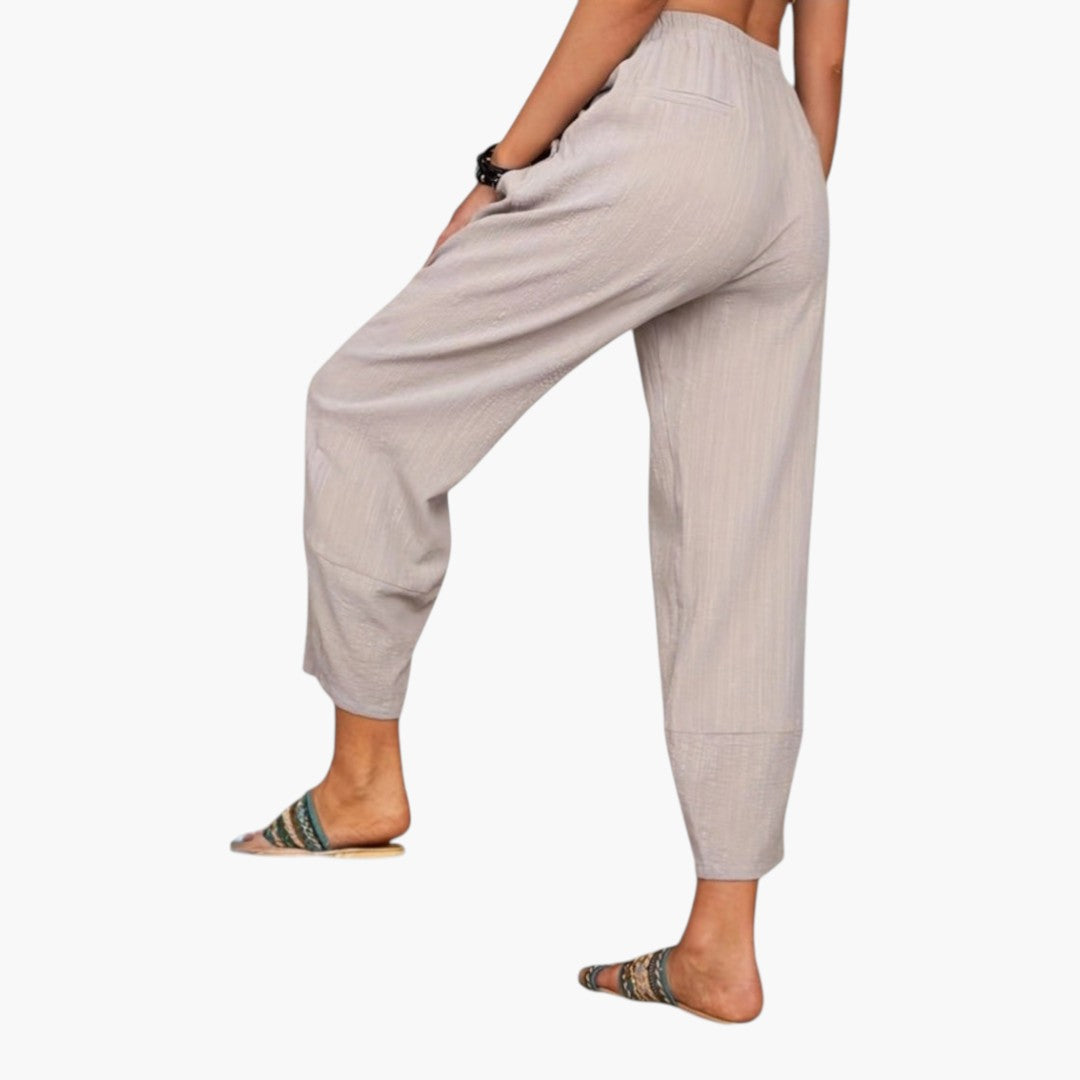 Palazzo-Hose für Damen mit weitem Bein und Seitentaschen