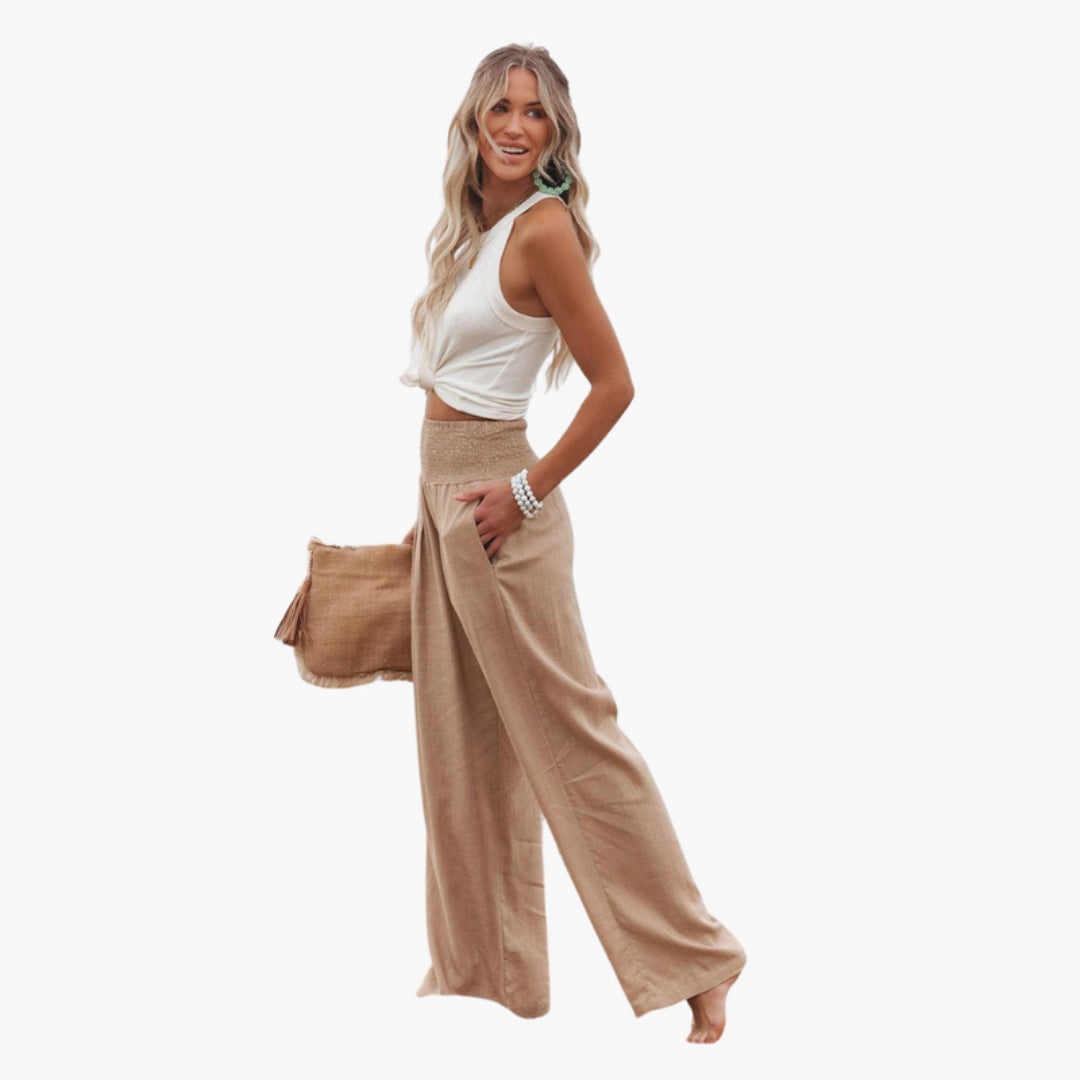 Pantalon Palazzo Femme avec Jambes Larges