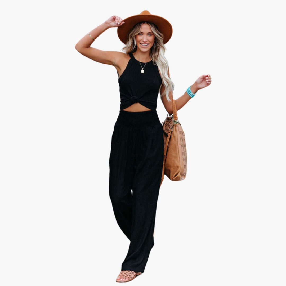 Pantalon Palazzo Femme avec Jambes Larges
