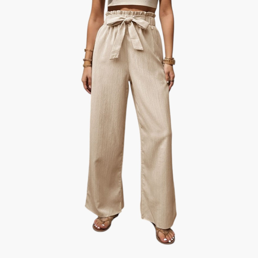 Pantalon Palazzo pour Femme a Ceinture à Nouer