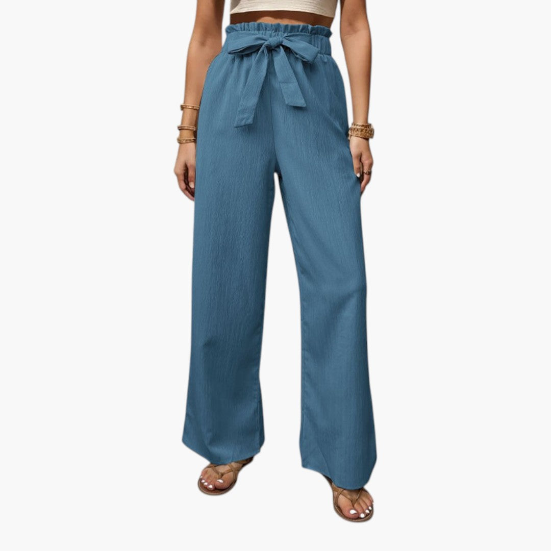 Pantalon Palazzo pour Femme a Ceinture à Nouer
