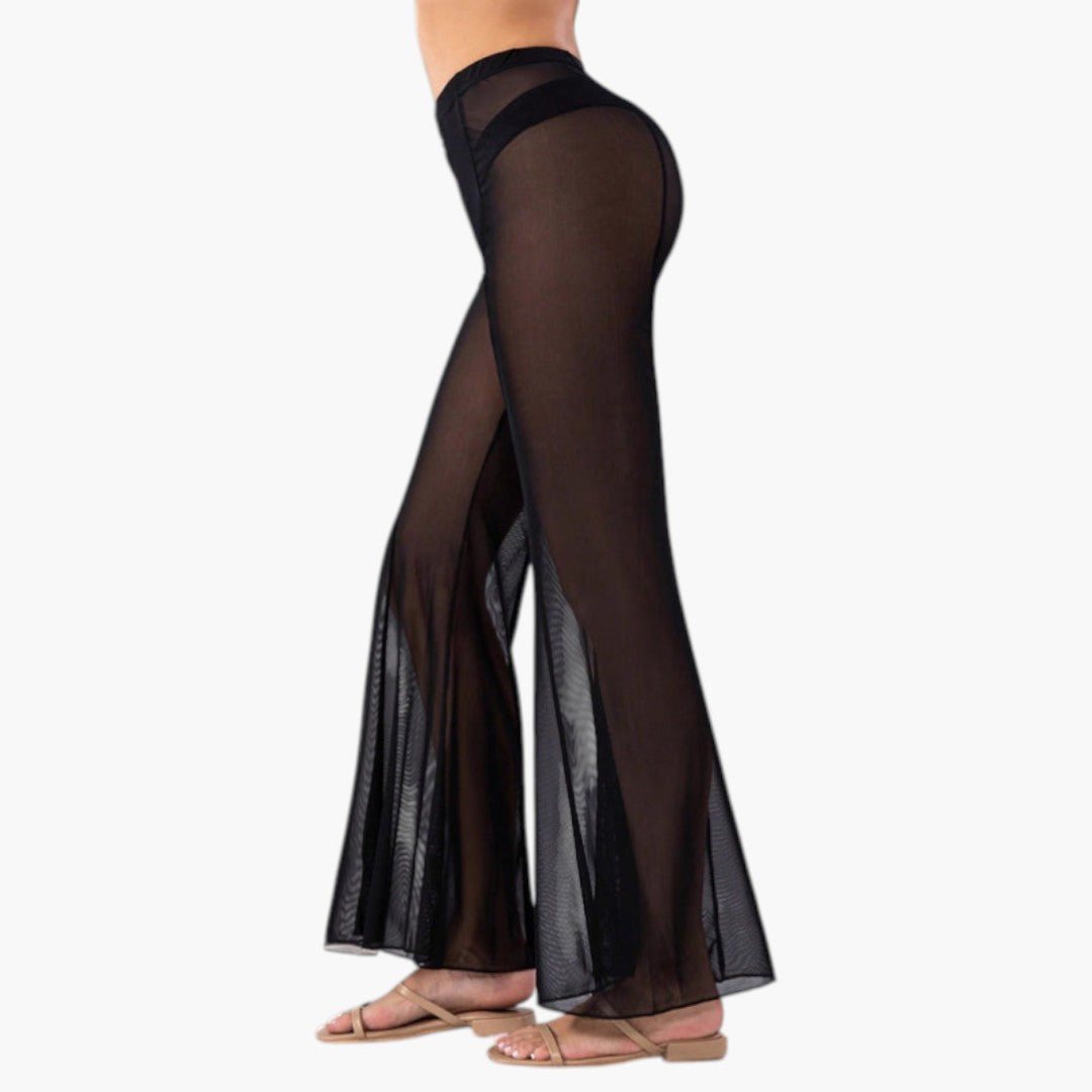 Pantalón de playa para mujer con cintura elástica