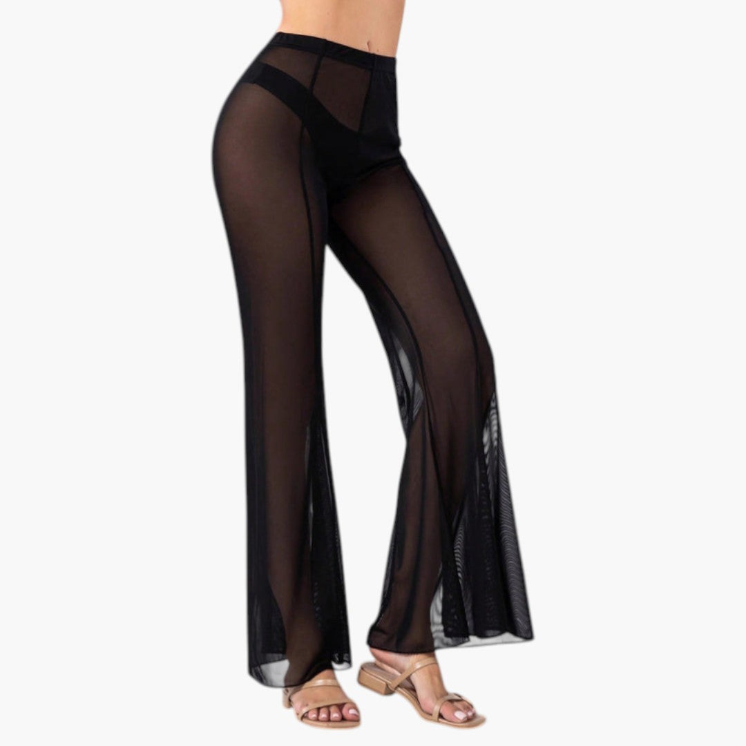 Pantalón de playa para mujer con cintura elástica