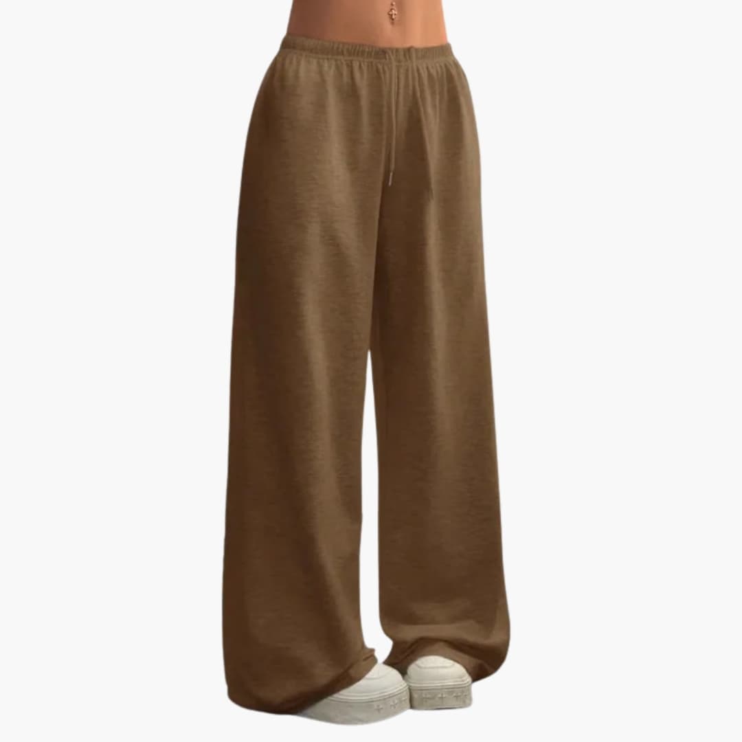 Pantalon femme ample à jambes larges