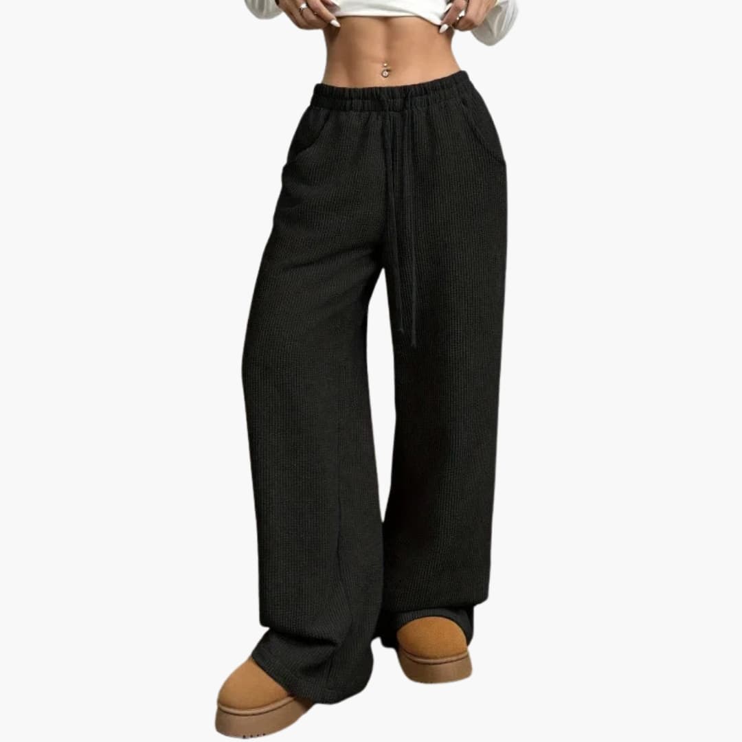 Cordhosen mit hoher Taille für Damen, lässiger Schnitt