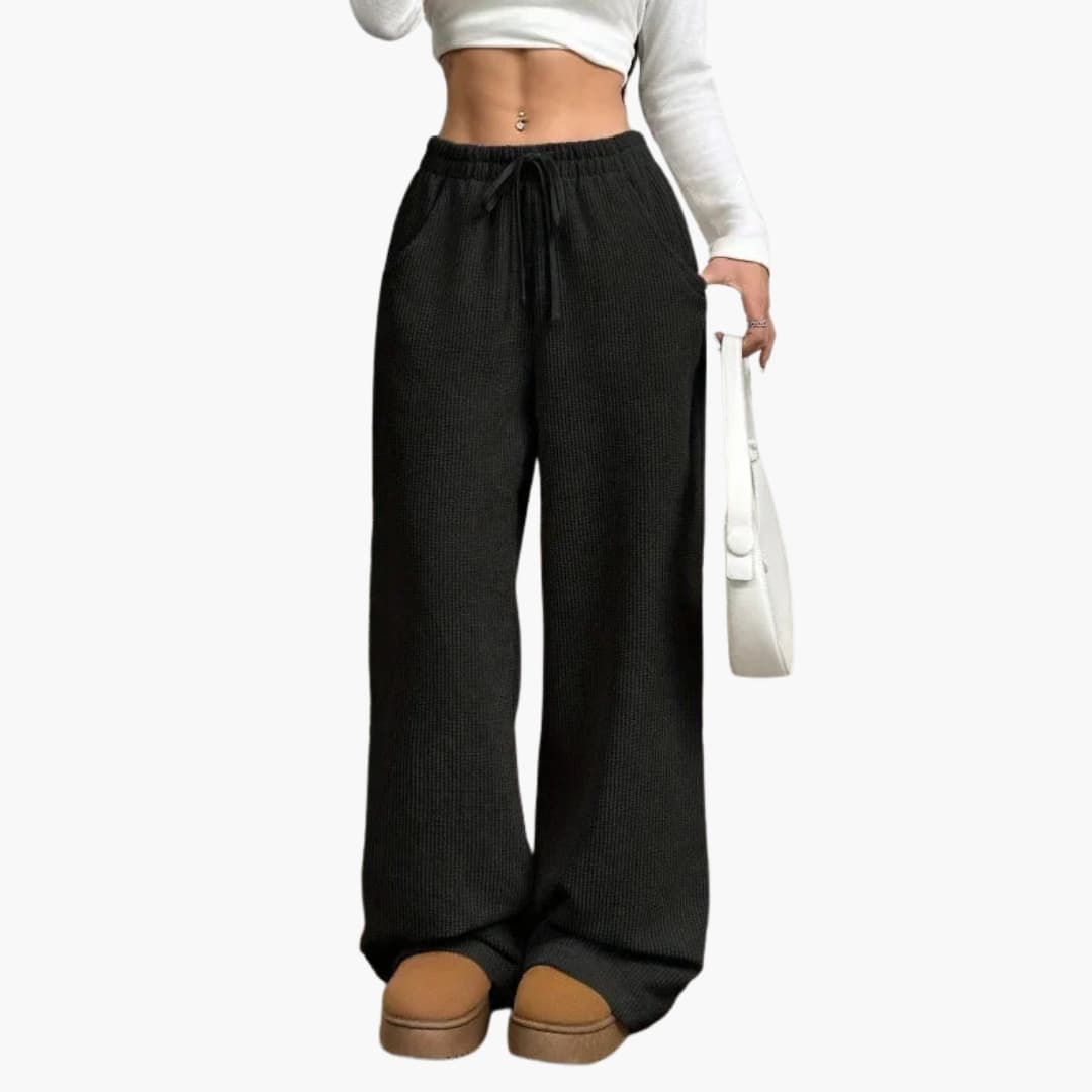Cordhosen mit hoher Taille für Damen, lässiger Schnitt