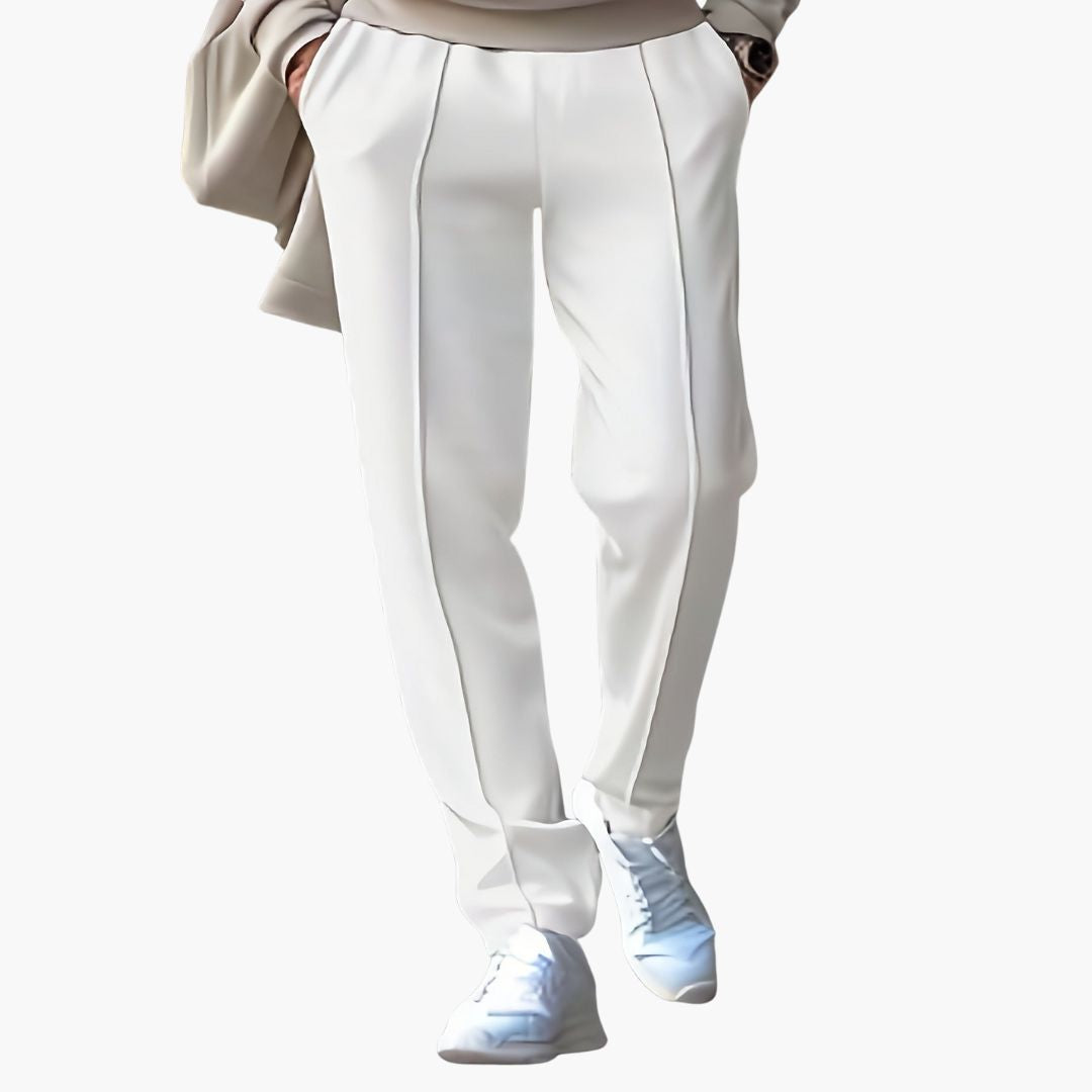 Pantalon homme avec poches latérales et taille élastique