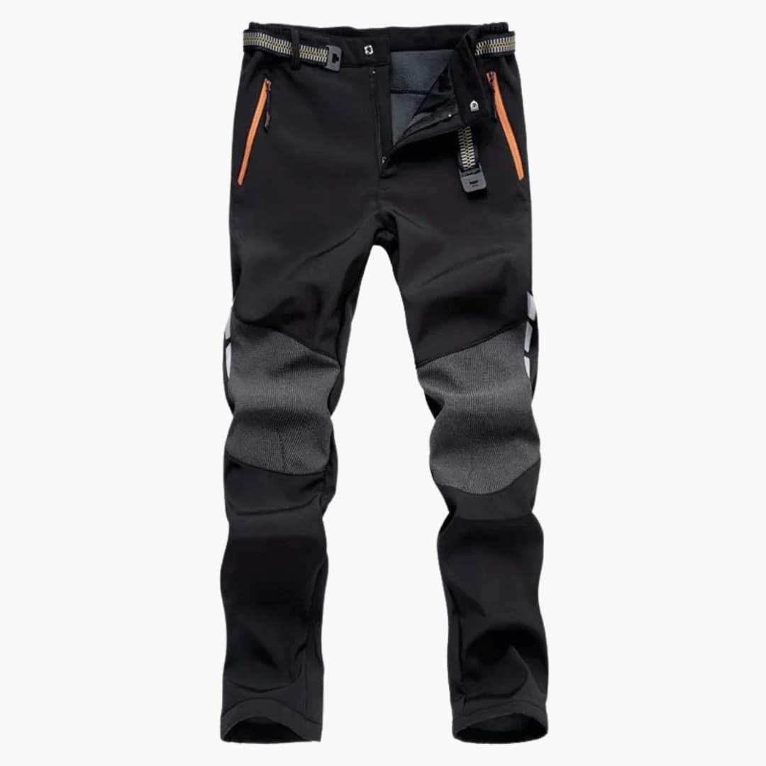 Pantalon homme softshell d’extérieur avec genoux renforcés et poches zippées