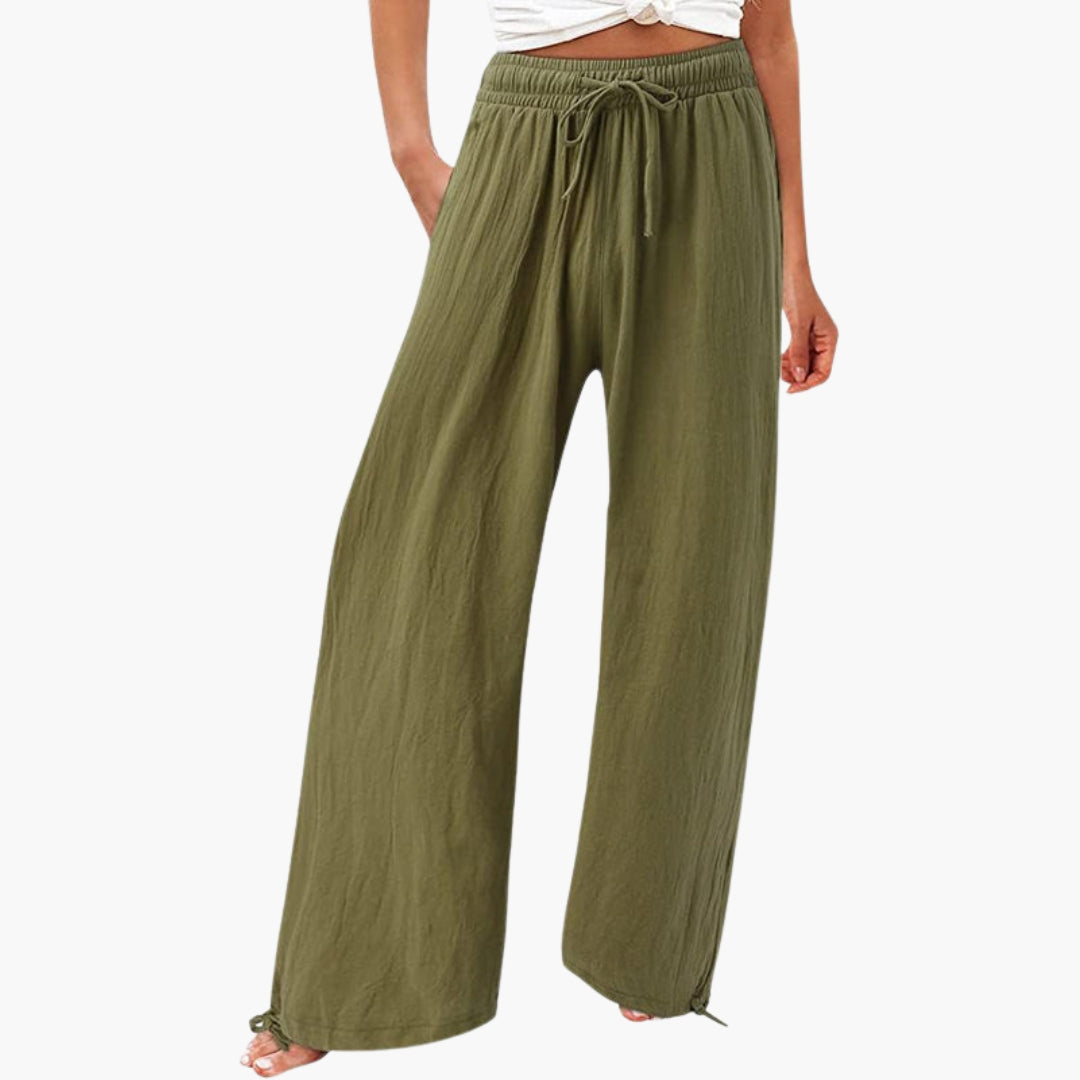 Pantalones para mujer con bolsillos laterales
