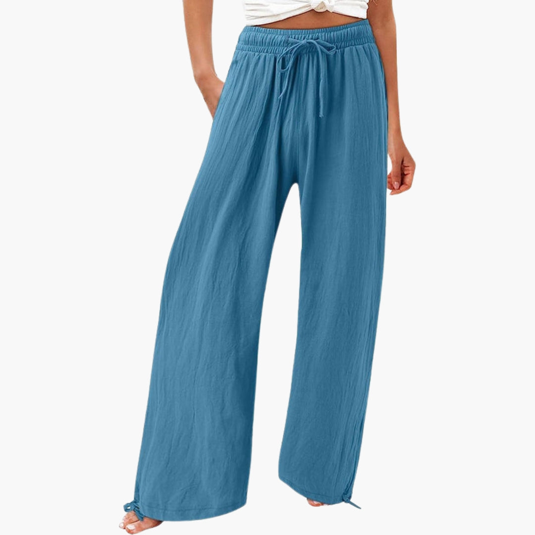 Pantalones para mujer con bolsillos laterales